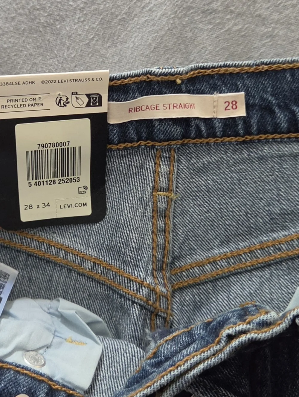 Levi's Straight-Leg Dark Blue Denim Jeans